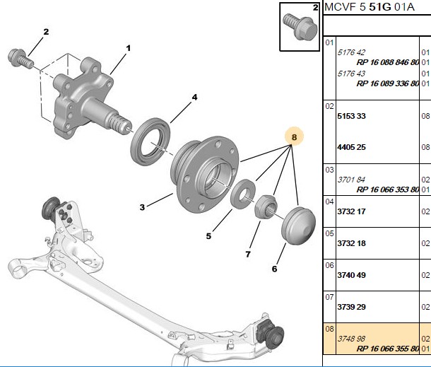 PSA Fiat Punto, Panda, Bipper, Nemo, Fiorino Arka Poyra Komple