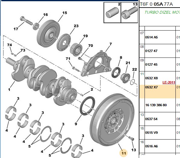 Komplo Volant (205, 2.P3, Aliniz DW10BTED, Expert 3, 307, 308, 407, 508, C4, C5, Jumpy III, Scudo III)