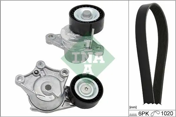 INA Peugeot 308 1.6 Hdi, Peugeot 3008 1.6 Hdi, Peugeot 508 1.6 Hdi Alternatör Gergisi Makarası 1.020 mm Uzunluk, 6 Kaburga