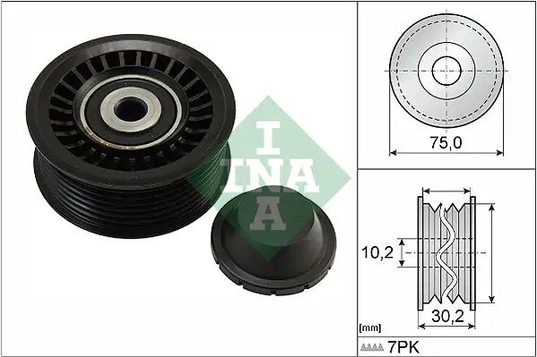 INA Renault Clio, Captur ve Megane 1.2TCE Alternatör Gergi Kitı 75 mm Çap 30,2 mm Genişlik