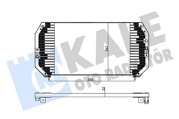 KALE Toyota Carina E 2.0 Alüminyum Klima Radyatörü 528x342x22 mm