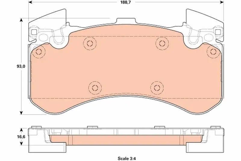 TRW Audi A7 3.0 Tdi ve A6 2.0 Tfsi Ön Fren Balatası 188 mm