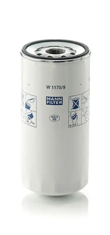 MANN W1170/9 Vidalı Yağ Filtresi 108 mm Dış Çap, 227 mm Yükseklik