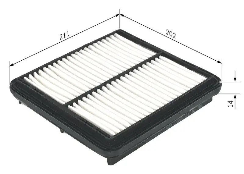 BOSCH Hava Filtresi 202 mm x 211 mm x 40 mm