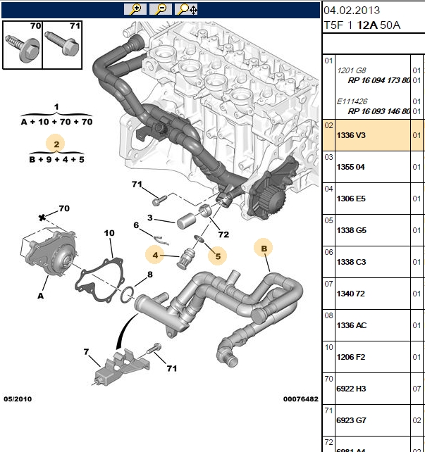 Su Girişi Kollektörü (P206, P307, P407, 16HDI, DV6)