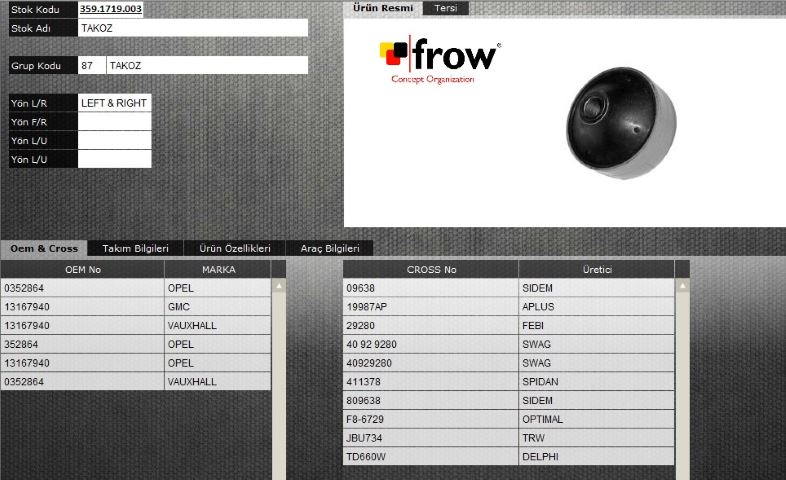FROW Opel Corsa D ve E 1.0-1.4 Salıncak Burcu