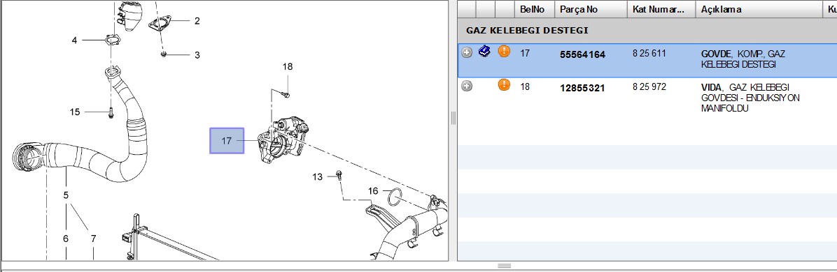 PIERBURG Gaz Kelebeği Gövdesi Insignia A Astra J 2.0 HDI 06- (A20DTH A20DTR)