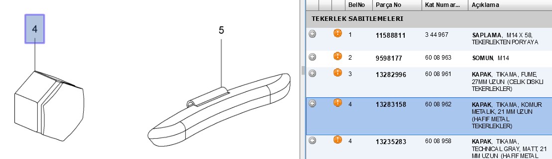Bijon Kapağı (Opel Insignia A)