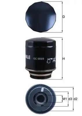 MAHLE Skoda Rapid 1.4 Tsi & Volkswagen Passat B7 1.4 Yağ Filtresi 76 mm