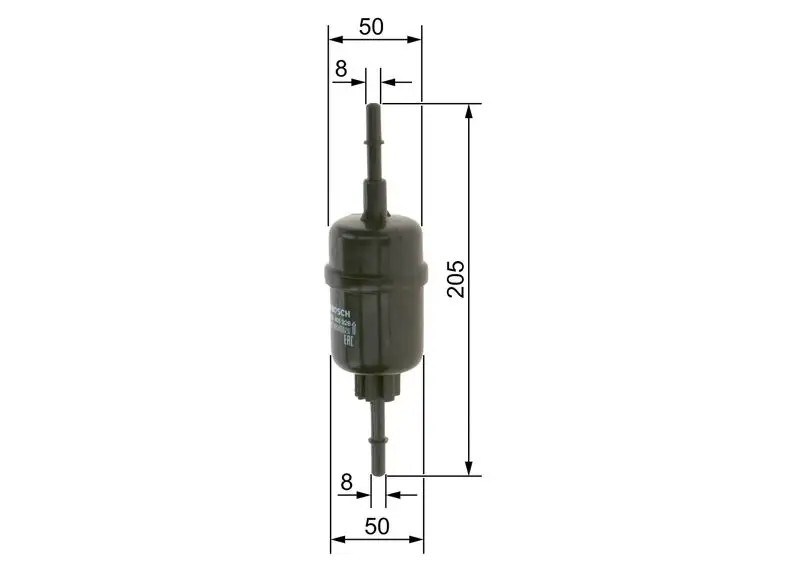 BOSCH Ford Fiesta 1.6 ve 1.4, Fusion 1.6 Yakıt Filtresi 205 mm