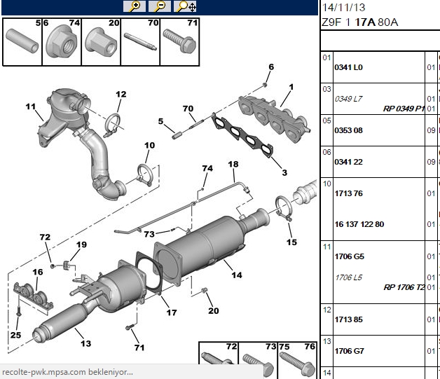 Eksoz Manifold Contası (Peugeot Boxer III, Citroen Jumper III, Ford Transit 2.2 HDI Puma) (Euro 5)