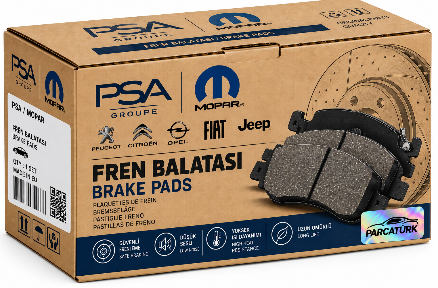 ÖN FREN BALATASI 208 (P21E) ERP NO 1617282980