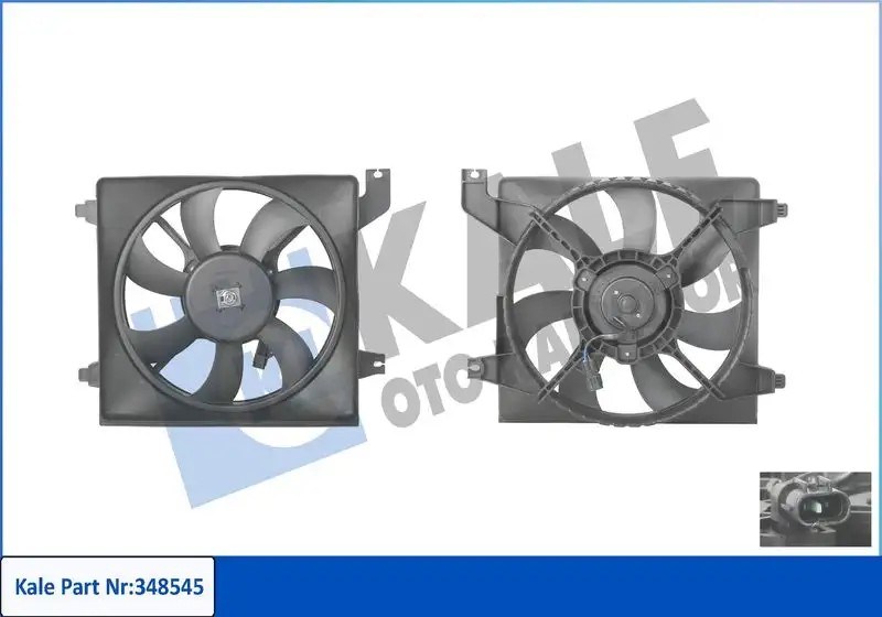 KALE Hyundai Accent 1.4/1.6 Fan Motoru 12V Kablo İle Davlumbazlı