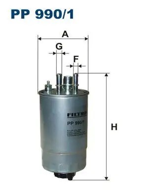 FILTRON Opel Meriva A 1.3 Cdti Yakıt Filtresi 204 mm yükseklik, 90 mm dış çap, 8 mm emme/egzoz