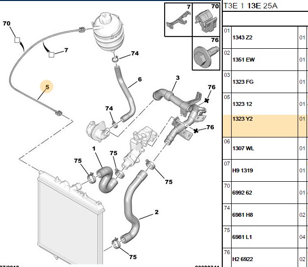 Radyatör Gaz Alma Borusu (OEM:132312;1323.12)
