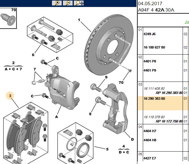 LPR Opel Corsa F ve Peugeot 208 1.5 BlueHdi Ön Fren Balatası 136,4 mm