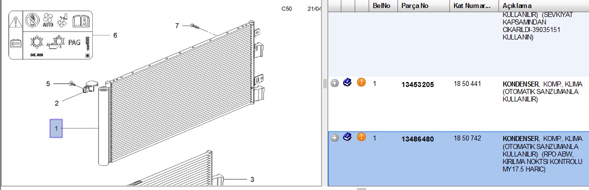 KALE Opel Corsa E 1.0/1.4/1.3 Cdti Klima Radyatörü 652×264×12 mm