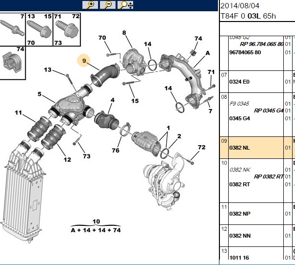 UCEL Mitsubishi Asx 1.6 Di-d ve Peugeot 208 1.6 Hdi Turbo Hortumu P207-P208-P301-P308-P508-P2008-P3008-P4008-P5008-PAR