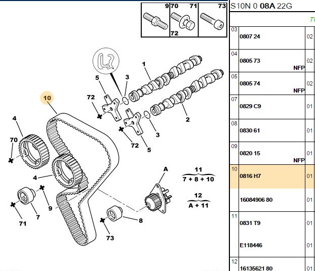 PSA Triger Kayışı (134 Diş) (TU5JP4 Tüm Modeller)