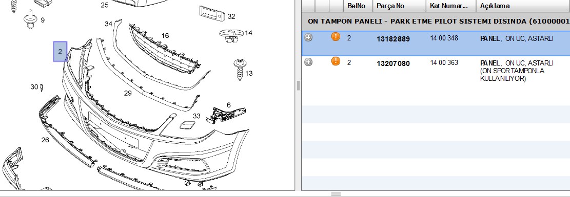 PSA Ön Pilot Tamponu (Opel Vectra C)