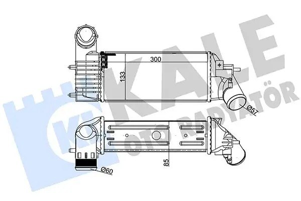 KALE Peugeot 406 ve Citroen C5 2.0 Hdi Turbo Radyatörü 300×135×85 mm