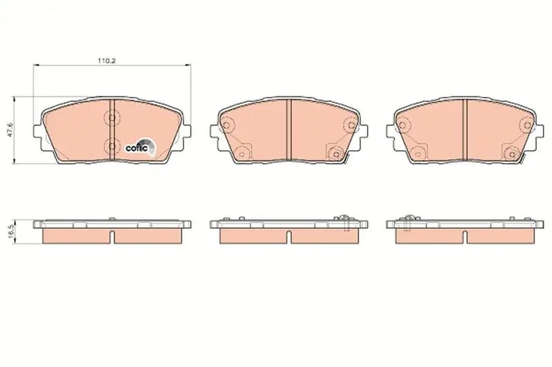TRW Kia Picanto 1.25 Ön Fren Balatası 110,2 mm