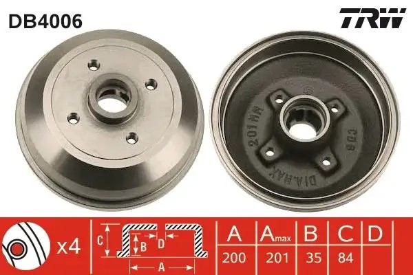 TRW Opel Corsa B ve Tigra 1.6 Arka Fren Kampanası 228 mm