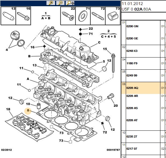 Silindir Kapağı Contası (DW12UTED 2.2 HDI Boxer II Jumper II)