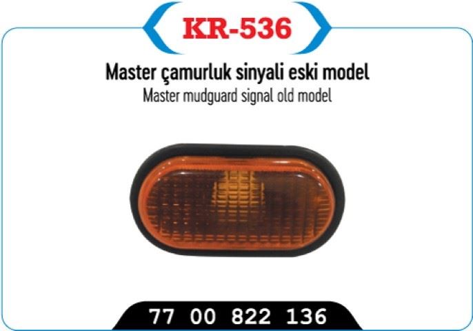 Kayaplastik Camurluk Sinyal Lambası (Sarı) Eski Model (Master)