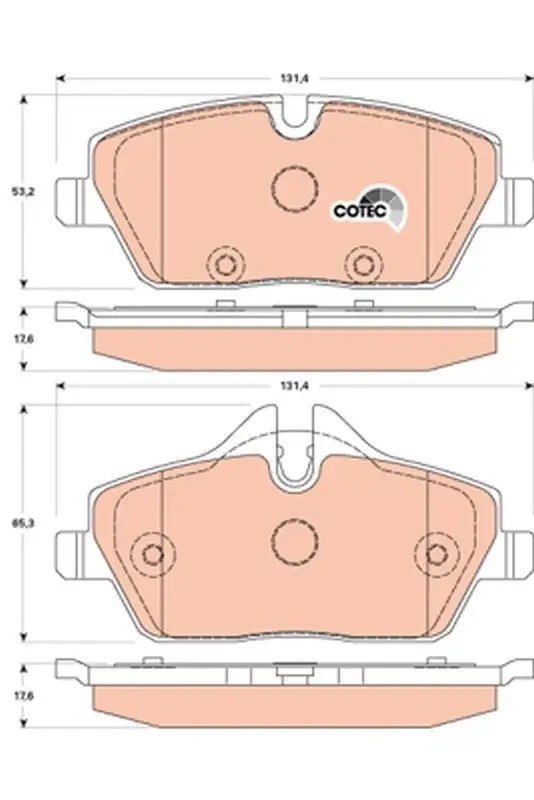 TRW Bmw 120d E87, 120i E87, 116i E87, 118i E87 Ön Fren Balatası 131 mm