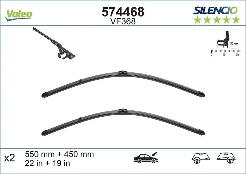 VALEO Opel Astra H 1.3 Cdti, 1.6, 1.4, Mercedes GLK 220d, 250d Ön Silecek Süpürgesi