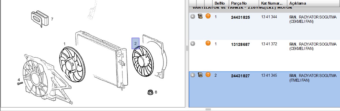KLIMA FAN MOTORU OPEL ASTRA G  98-03  (1341345)