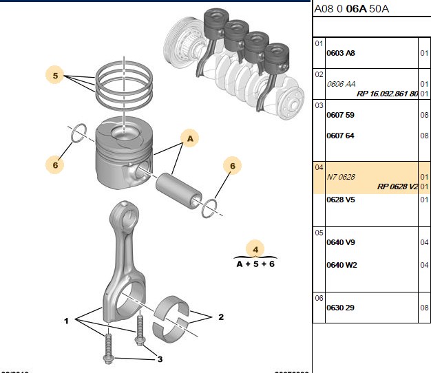 MAHLE Piston 73.70 mm (STD) (Peugeot P107 206 307 BIPPER, Citroen Nemo 1.4 HDI 8V Fiesta 1.4 TDCI DV4TD DV4C)