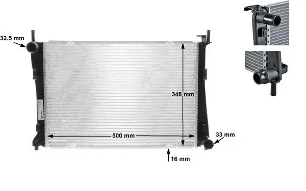 MAHLE Ford Fiesta 1.4 Tdci ve Fusion 1.6 Su Radyatörü 135X780 mm