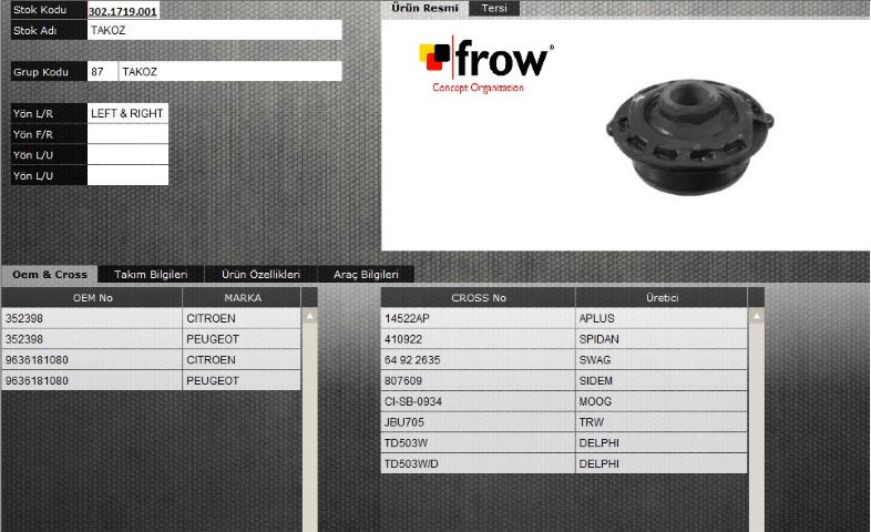FROW Citroen C3 1.4 ve 1.6 Alt Salıncak Burcu
