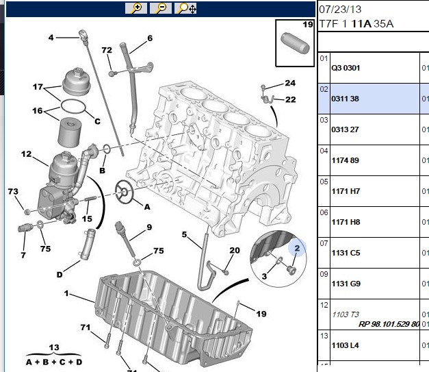 Karter Tapası (Peugeot 2.0HDI DW10BTED 2.2 16V EW12J4 2.0 16V EW10J4 EW10A)