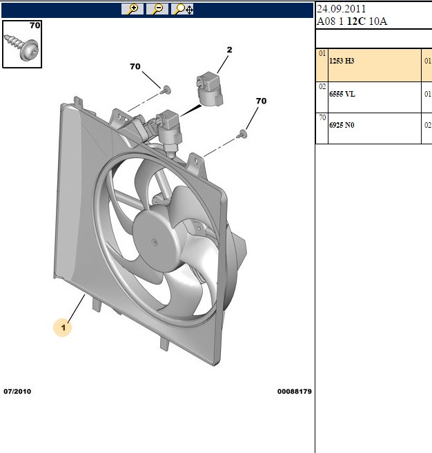 Fan Motoru Davlumbazlı 250W 335mm (Peugeot P1007, Citroën C2/C3)