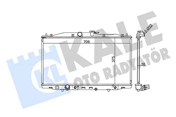 KALE Honda Accord 2.0 Su Radyatörü 375×709×16 mm Lehimli