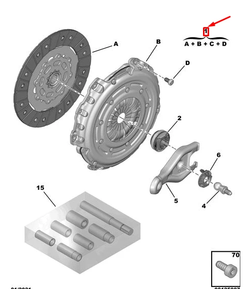 Citroen C5 Aircross Pro Debriyaj Seti 1675875380, Orijinal Parça -