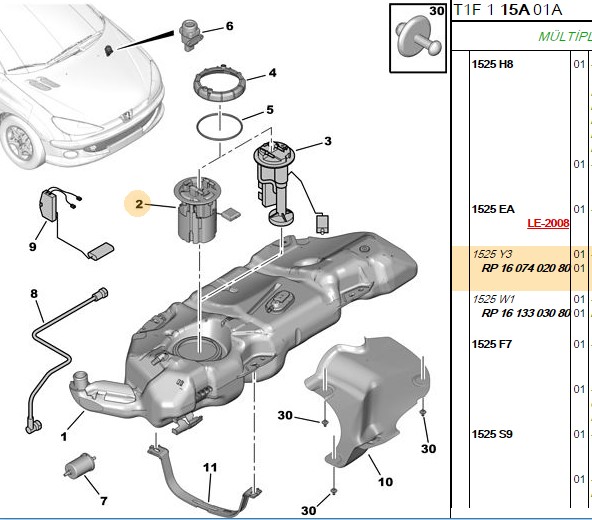 ERP YAKIT POMPASI 406-206 SW. 2.0-2.2 HDI