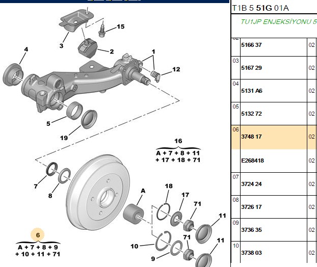 FAG Peugeot 106, Citroen Saxo, Renault Clio Arka Tekerlek Rulmanı