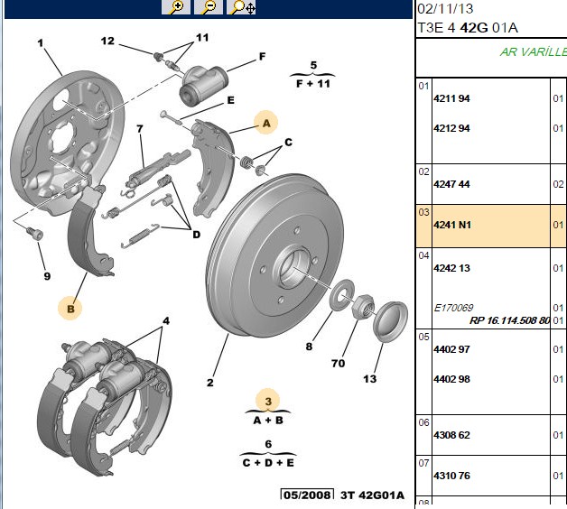 Frow Papuçlu Balata (180x32 mm) (Peugeot P206, P206 T3E 1.1 1.4 1.4HDI 1.6 1.9D ABS Bosch Tipi)