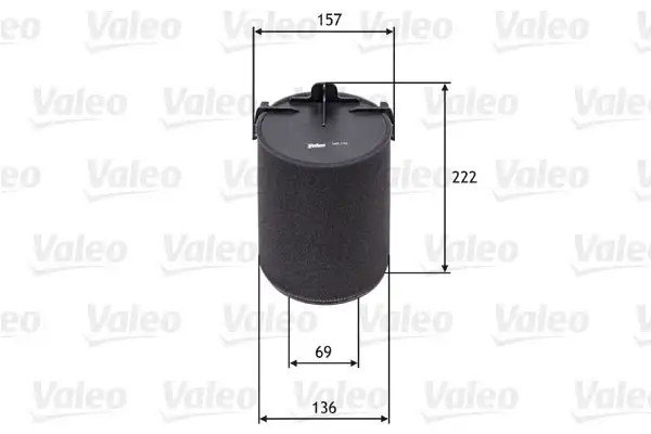 VALEO Volkswagen Golf 5 1.4 Tsi ve Skoda Octavia 1.4 Tsi Hava Filtresi 157 mm