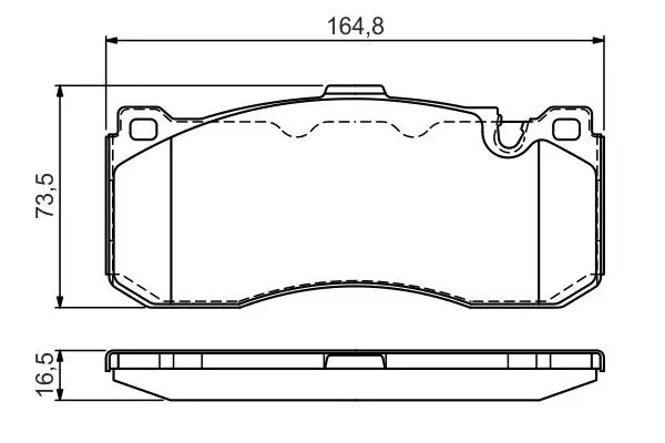 BOSCH BMW 116i E87, 318i E90, 320i E90 Ön Fren Balatası 164,8 mm