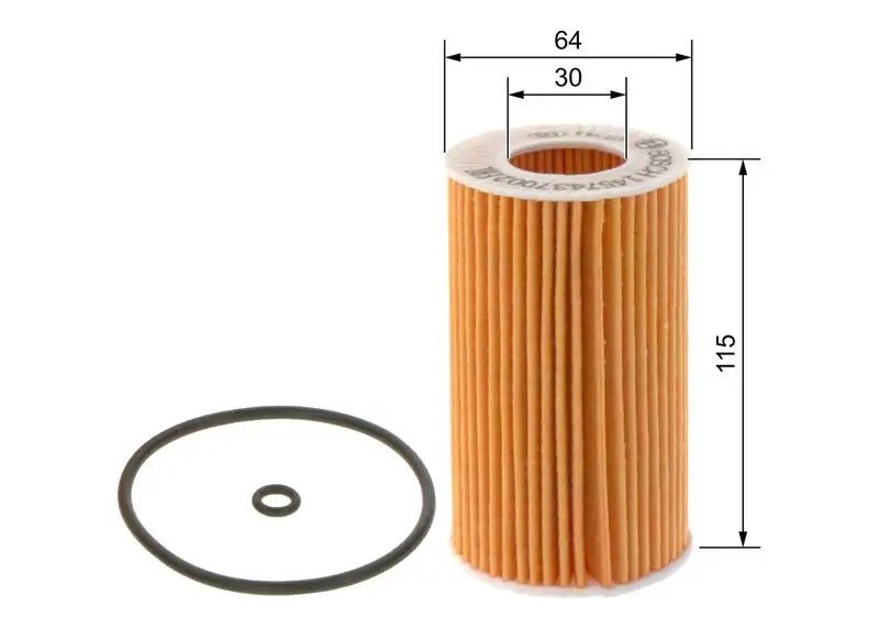 BOSCH Opel Vectra B, Vectra C 2.0 Dti Yağ Filtresi 64x30x115 mm