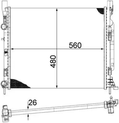 MAHLE Mercedes Citan 109 Cdi Ön Radyatörü 560x489 mm