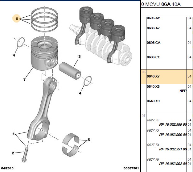 SEGMAN 69,60 MM (STD) OPEL ASTRA J CORSA D 1.3 CDTI  PEUGEOT BIPPER CITROEN NEMO 1.3 HDI FIAT FIORINO DOBLO 1.3 JTD  A13DTE (EURO 5)