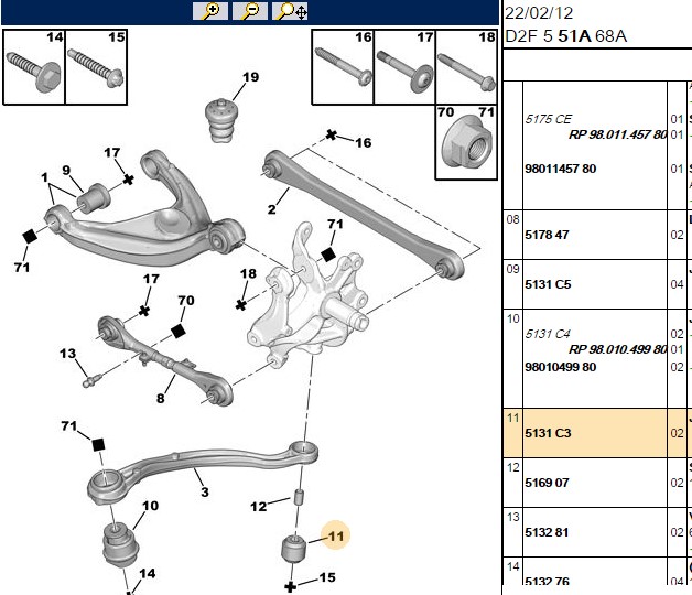 FEBI Peugeot 508 ve Citroen C5 1.6-2.0 Hdi Arka Salıncak Burcu