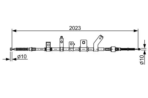 BOSCH Mitsubishi L200 2.5 El Fren Halatı 2023 mm