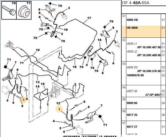 Blue Print Fren Hortumu Ön Sağ Peugeot 4007 2.2DT HDI